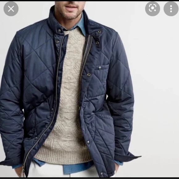 Crew Sussex quilted jacket with PrimaLoft®Gray Men's Winter Coat MT